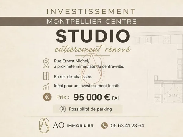 Appartement 1 pièce 23 m²