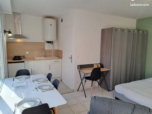 Grand studio 30m2 parc de la rhonelle