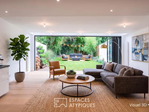 Duplex contemporain avec jardin