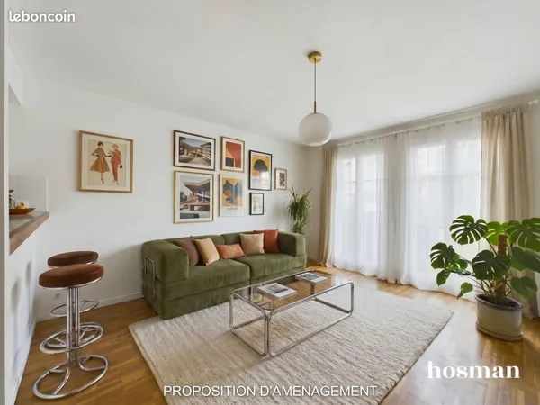 Appartement 2 pièces 38 m²