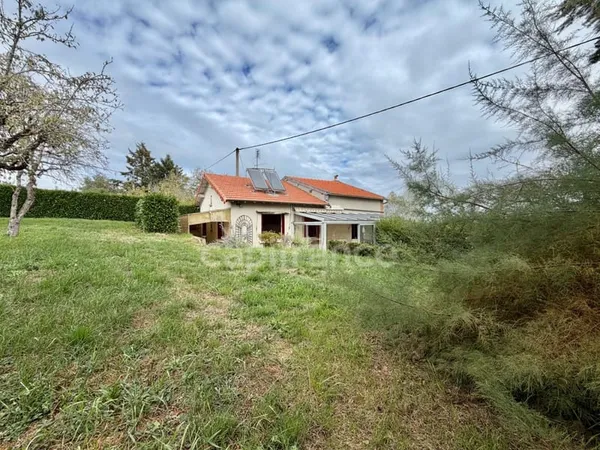 MAISON À RÉNOVER DE 75 M2, 2 CHAMBRES, TERRAIN DE 6 123 M2, FIBRE OPTIQUE, GARAGE DE 35 M2, DÉPÔT DE