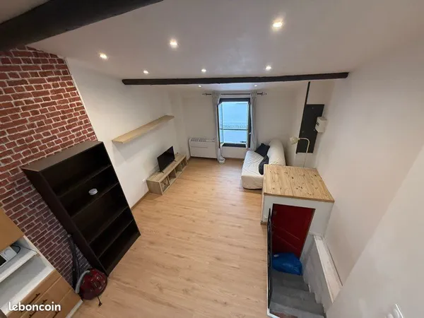 Studio duplex climatisé rénové - Disponible immédiatement