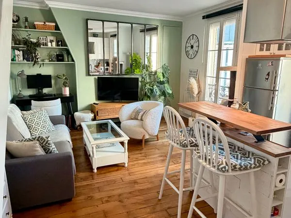 T2 duplex 33m² dernier étage sur cour