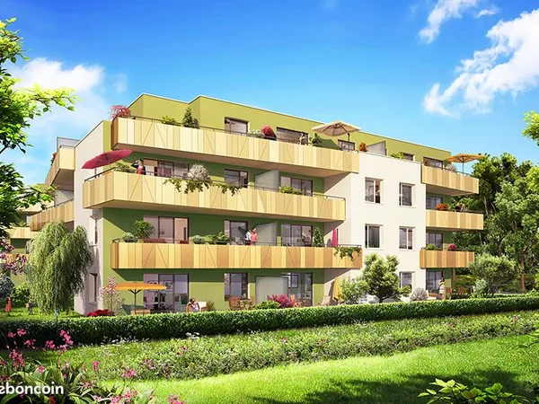 Appart. 2 pièces 43m2 + garage proche centre-ville