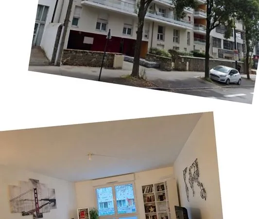 Particulier loue T2 récent non meublé 44 m² avec parking privé - Nantes Rond point de Rennes bd Schu