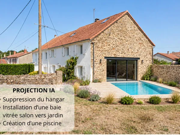 Maison de caractère - 5 chambres - jardin - hangar