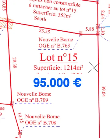 Terrain 1214 m²
