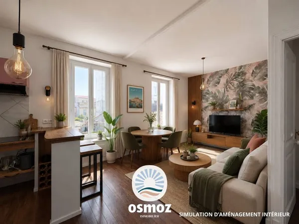 Appartement type 2 à deux pas du marché central !