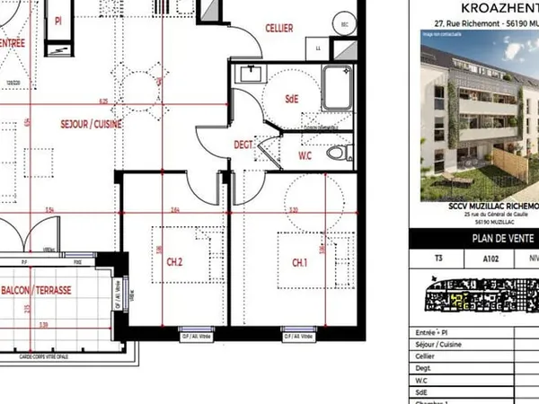 Appartement 3 pièces 70 m²