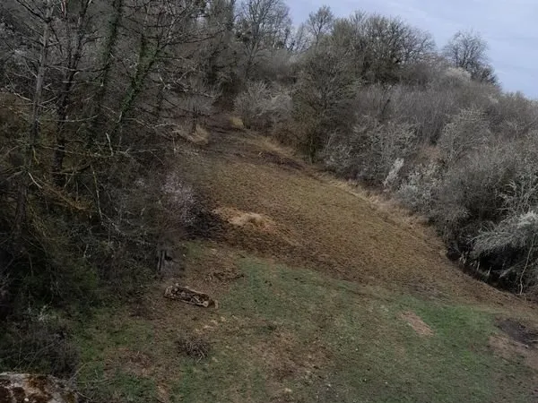 Terrain avec plan d eau bois et friches