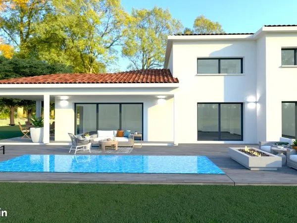 Villa contemporaine de 130 m2 avec garage sur terrain de 1072 m2