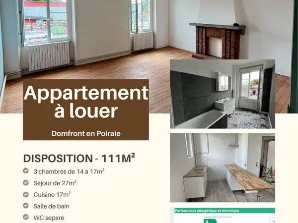 Appartement T4 de 111m2 - avec grand jardin commun