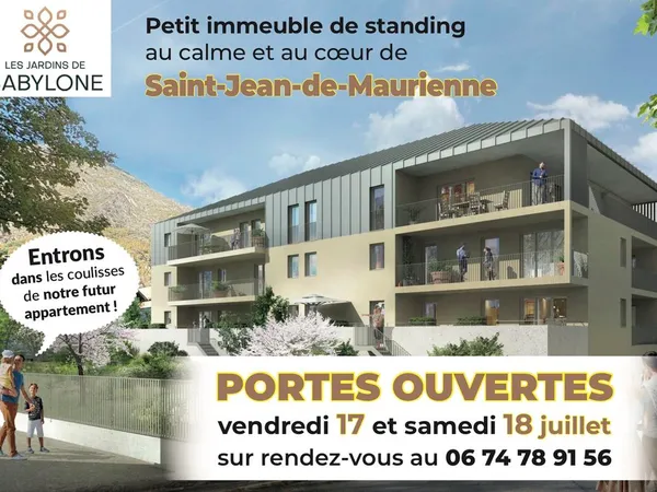 NOUVEAU ! LES JARDINS DE BABYLONE PETIT IMMEUBLE NEUF AU CALME ET AU COEUR DE SAINT JEAN DE MAURIENN