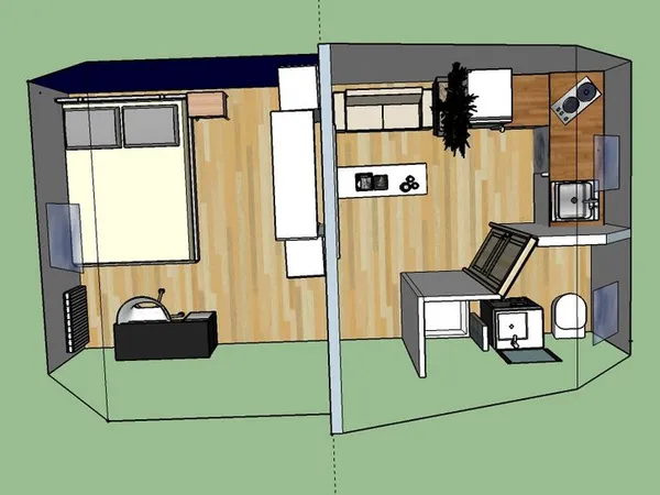 Appartement meublé - 1 chambre - Nantes Chantiers Navals - 525 CC