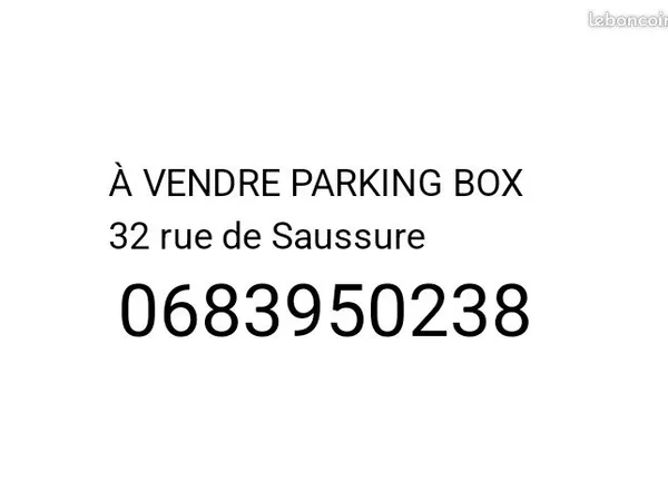 32 rue de Saussure parking