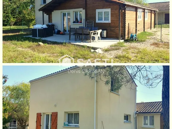 Maison T3 + Chalet bois T3 sur terrain de 1750 M²