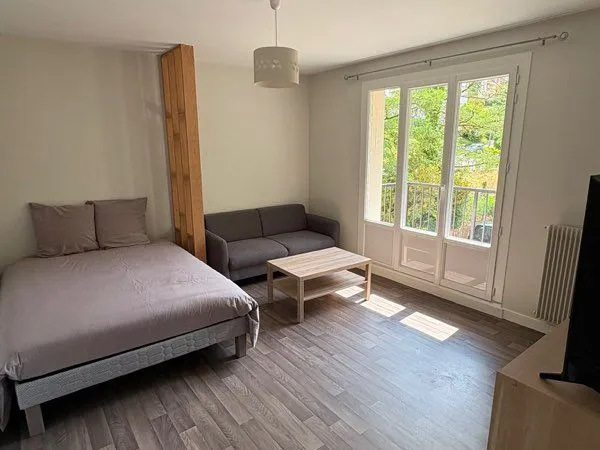 T1 32m2 rénové, meublé, très calme, place de parking et ascenseur