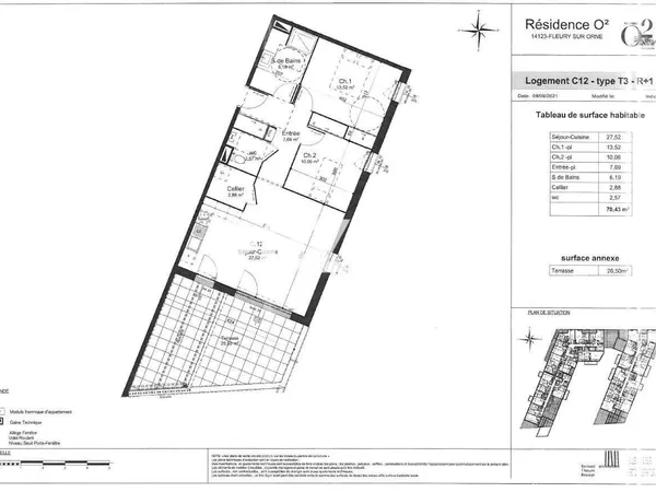 Appartement 3 pièces 70 m²