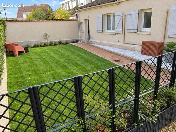 Appartement meublé 36m2 + jardin privatif 90m2 très bien situé à Sens