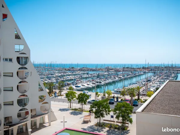 Grand studio vue Port / Mer (1ere ligne) - Location semaine ou mois