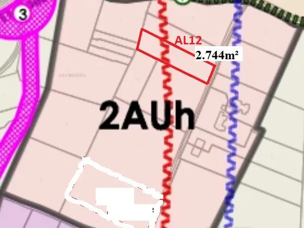 2744m² zonés 2AUh dans P.L.U. De Salses le Château à 15 min de la mer