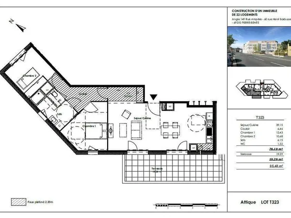 Appartement 3 pièces 76 m²