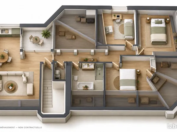 Combles à aménager - 159 m² au sol, 68 m² Carrez