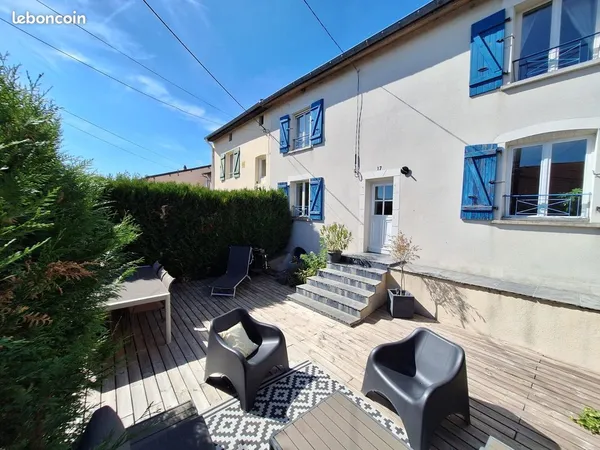 Maison Lorraine rénovée-188m2-5 chambres-terrasse plein sud- terrain 400m2-Les Étangs 57530