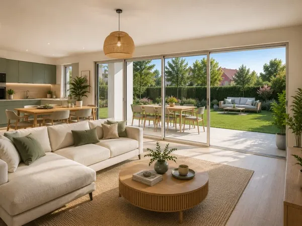 Jardin d'exception aux portes de Strasbourg  Superbe T4 neuf familial en rez-de-jardin