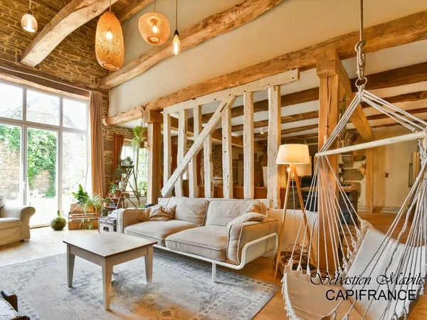 Chambres d'hôtes à vendre en Bretagne 6 pièces SOUGEAL (35) en Baie du Mont Saint Michel - Terrrain 