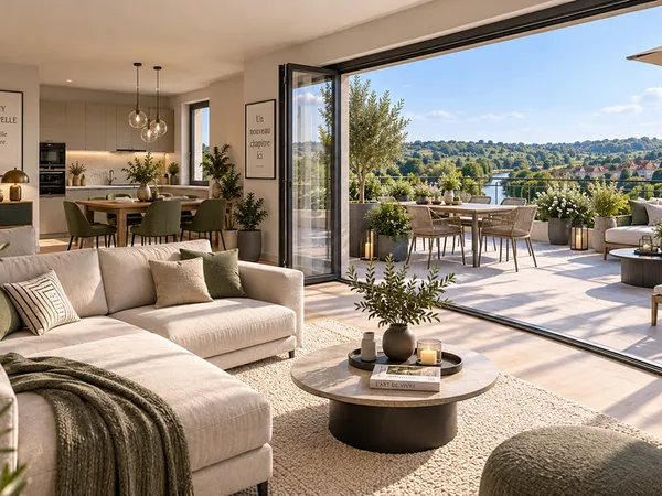 CRÉCY-LA-CHAPELLE  MAGNIFIQUE 4 PIÈCES AVEC 45 M² DE TERRASSE PLEIN SUD ET VUE EXCEPTIONNELLE