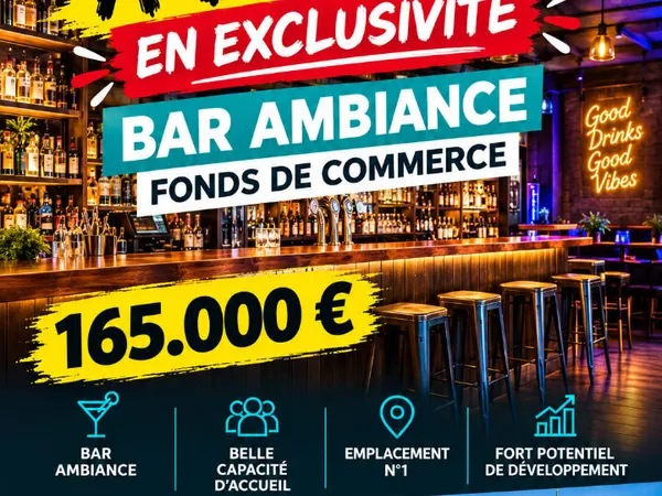 Fonds de commerce "Bar Ambiance" en Exclusivité place d'Armes Calais-Nord