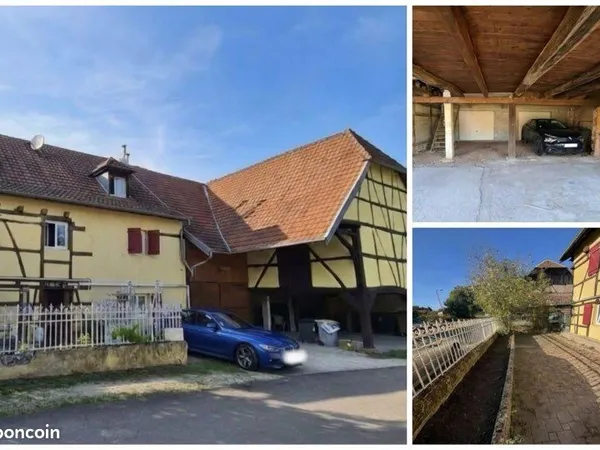 F3 rénové à neuf 65 m² (80 m² sol) à Novillard - Terrasse, Garage + Parking, Poêle à granulés