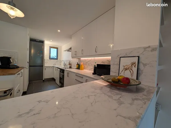 Appt duplex 1 chambre jardin 2 pl voitures en parking s/s