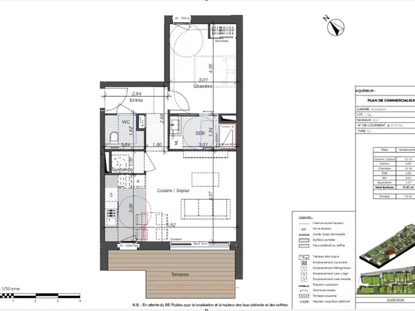 Appartement T2 de 47.67 m² à Collonges-sous-Salève avec terrass