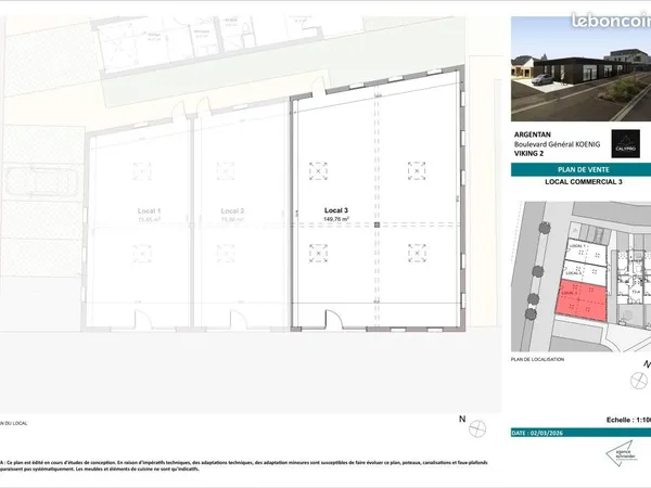 Bureau 150 m²