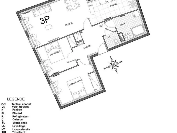 Vente Appartement 3 pièces