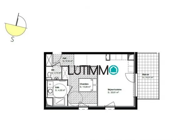 Appartement 2 pièces 46 m²