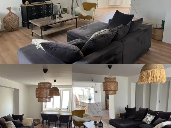 Maison familiale 125m2- 4 chambres- double garage et cave- jardin DPE C - le breil sur Mérize