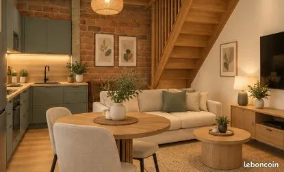 Duplex meublé de 37 m² - Charme de l'ancien - Parking - Mantes-la-Ville