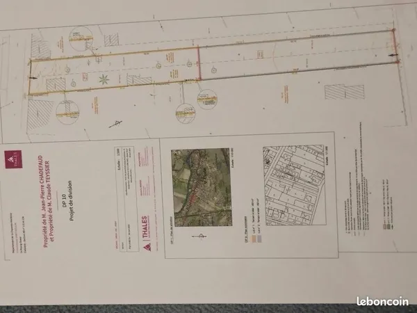 A vendre terrain lot n°1 25 rue Victor Hugo 17360 St Aigulin,