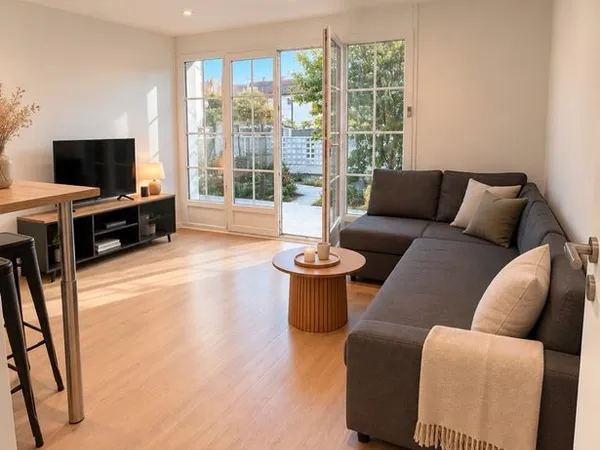 Chambres en colocation dans logement rénové avec terrasse