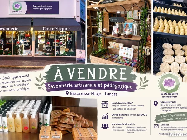 à vendre - savonnerie artisanale et pédagogique