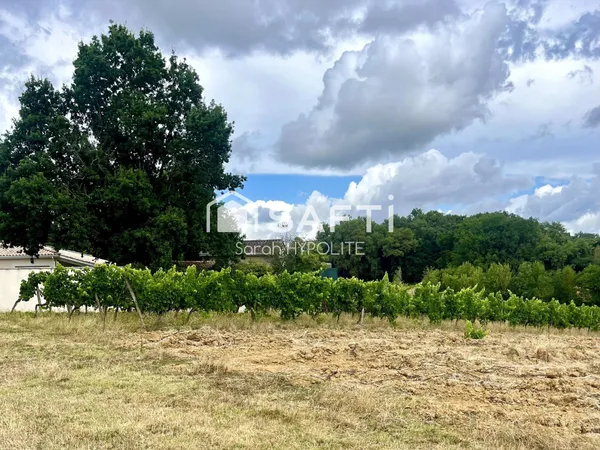 Terrain 1700 m2 avec vue sur les vignes