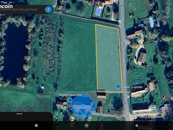 2 Terrains de 1000 m2 Saint Pierre d'eyraud
