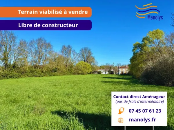 Terrain viabilisé et constructible de 400m²