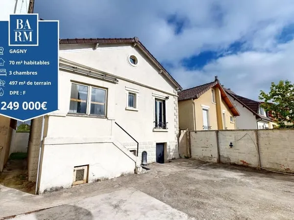 Maison Vente Gagny 4p 70m² 249000€