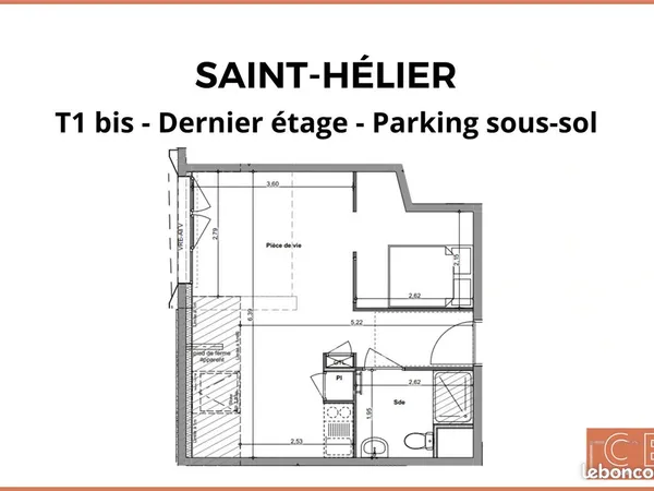 Appartement 2 pièces 33 m²