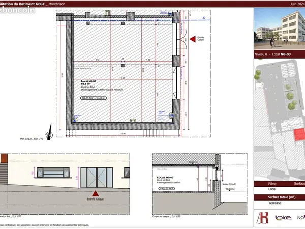 Murs commerciaux 87 m² MONTBRISON