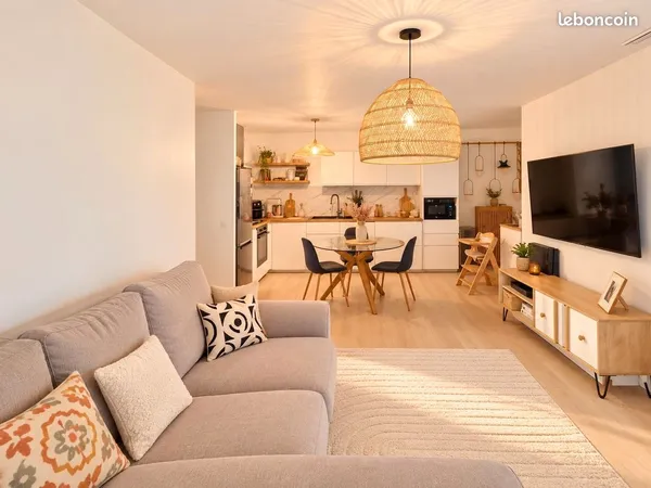 Éragny - T3 de 67 m² en rez-de-jardin, terrasse, 2 parkings et 1 borne électrique